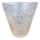 Superb Art Nouveau vase in frosted molded pressed glass with foliage decorations
