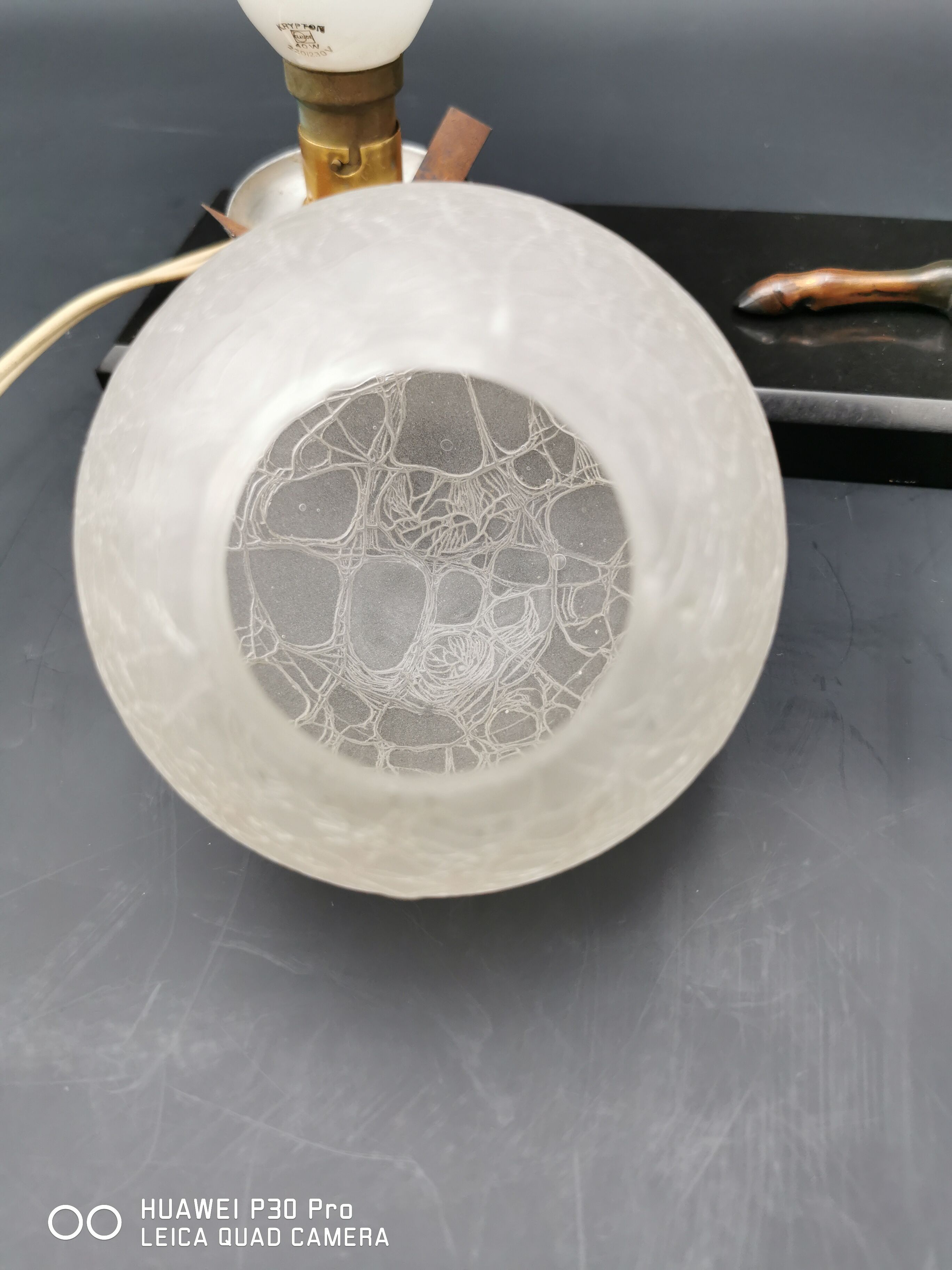 Lamp marble support deer Regulates