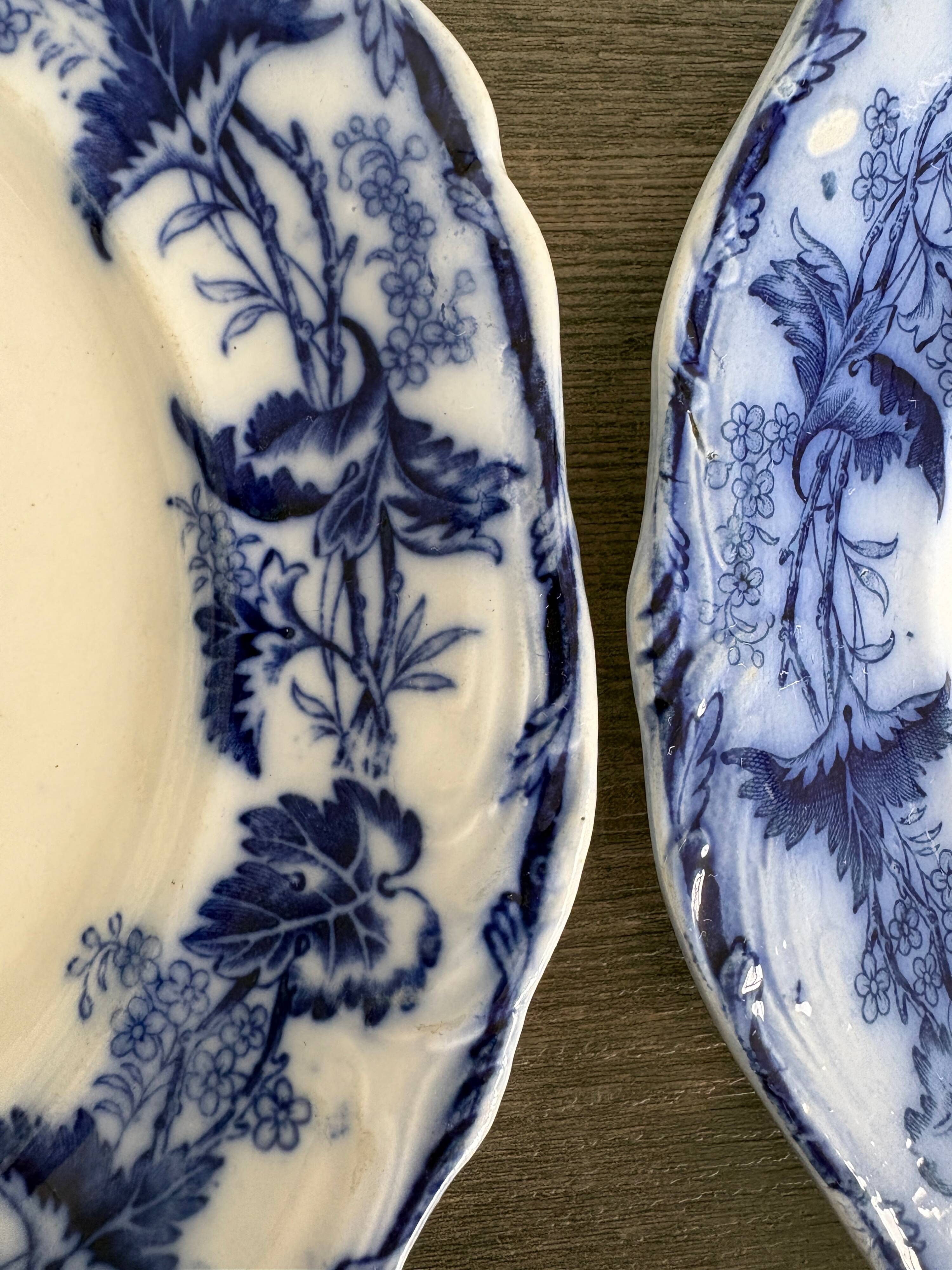 4 assiettes à dessert anciennes Boch Frères Keramis