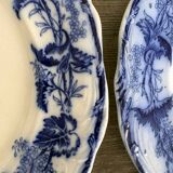 4 assiettes à dessert anciennes Boch Frères Keramis