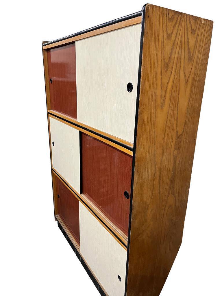 Vintage kewlox cabinet with sliding doors from the 1970s
