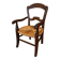 Vintage straw armchair for children