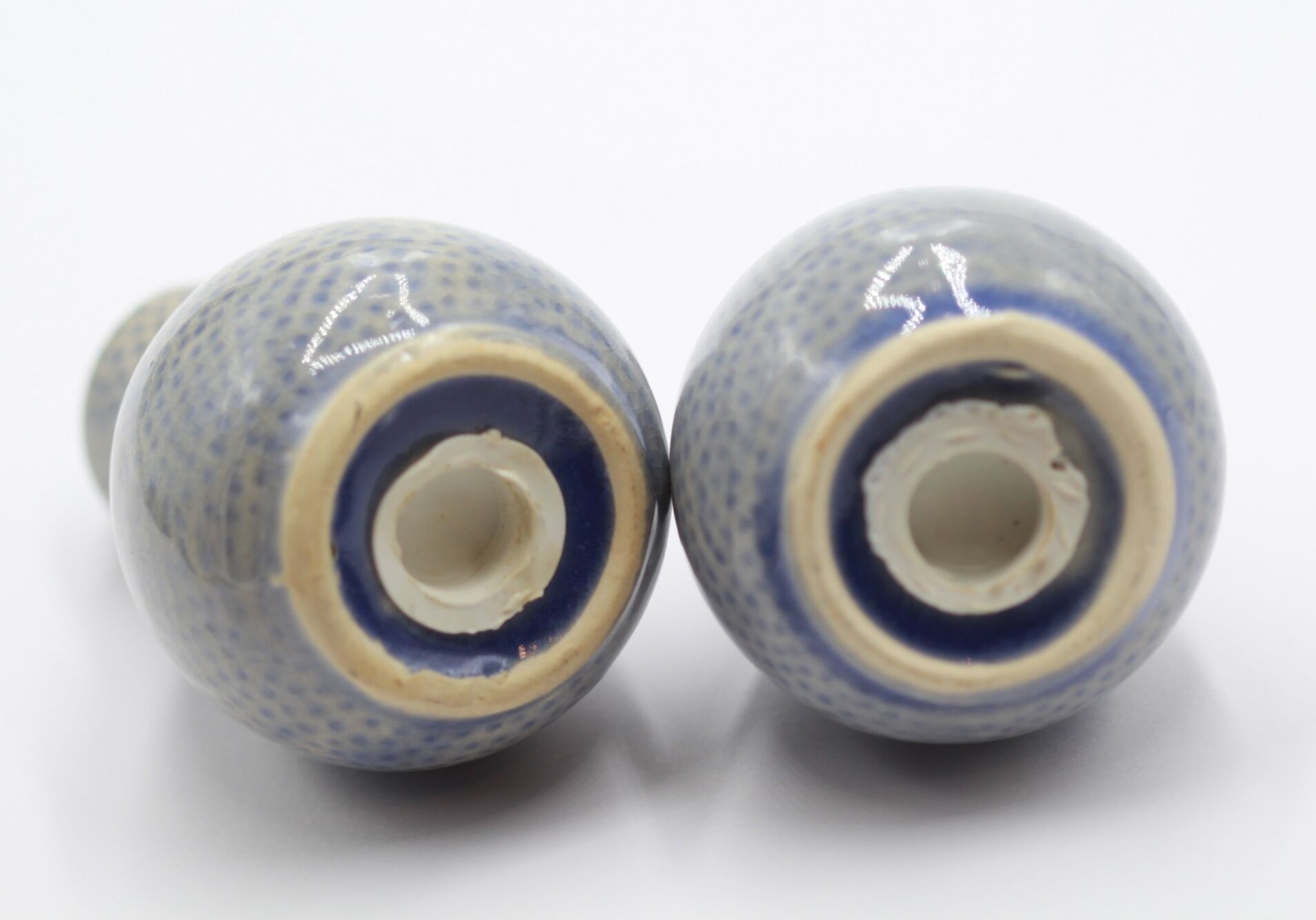 Salt and pepper shaker in blue sandstone