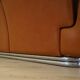 Orange leather sofa, Space Age design, 1960s, production: Italy