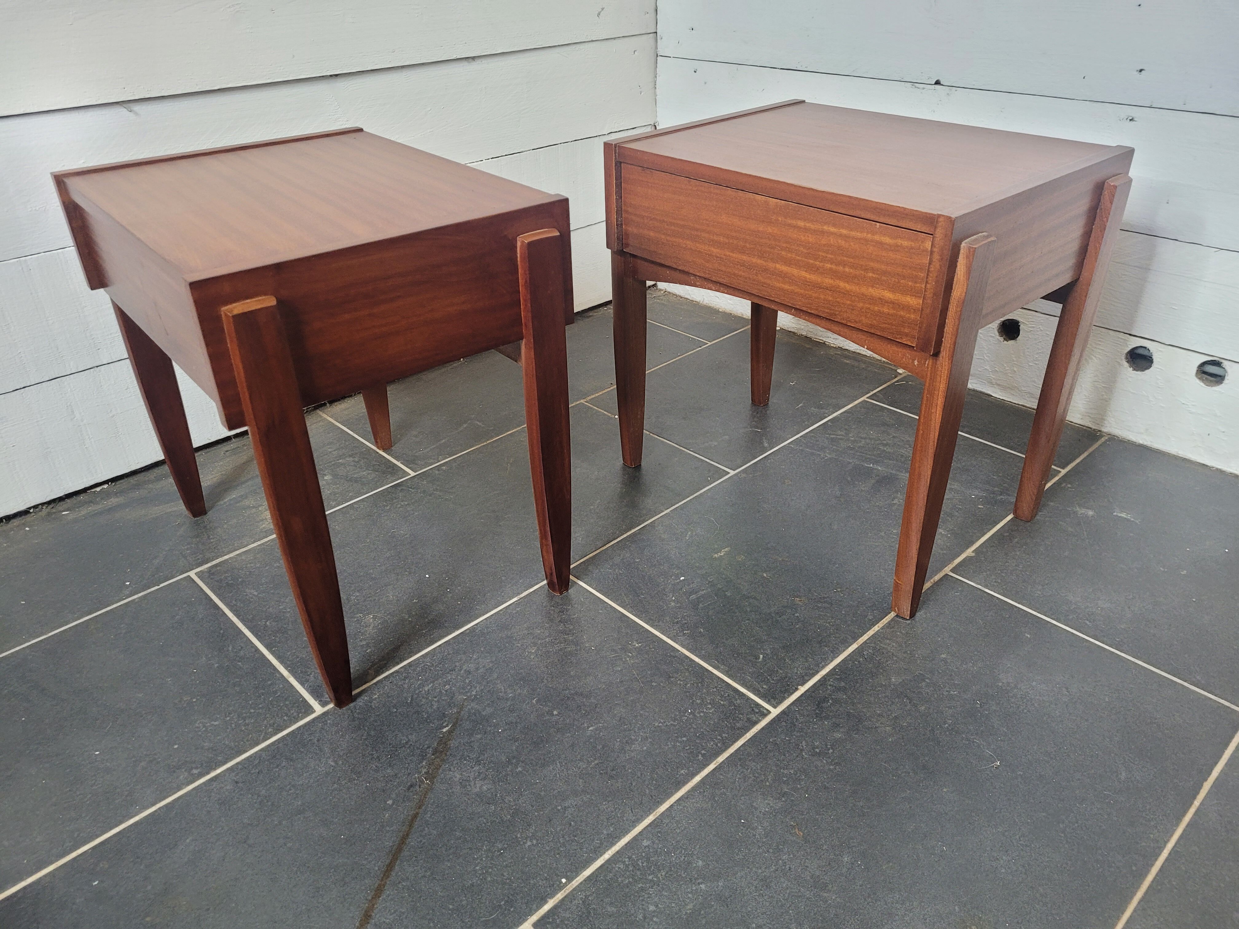 Pair of Scandinavian teak bedside tables from the 60s