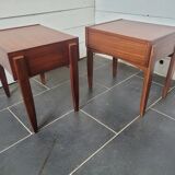 Pair of Scandinavian teak bedside tables from the 60s