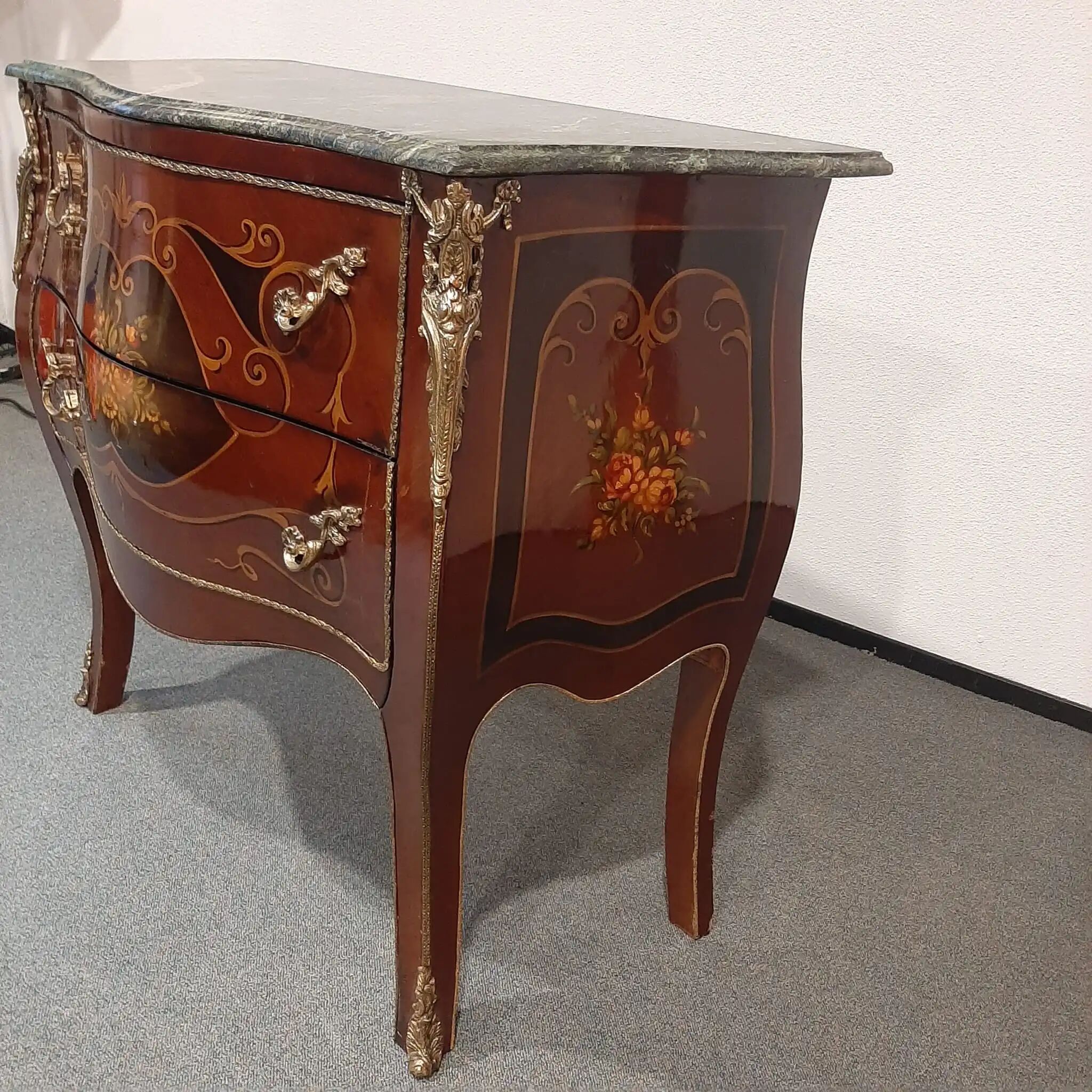 French-style bombé commode in the Louis XV style