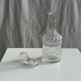 Small glass bottle with vintage round cap H22.5