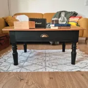 Table basse vintage rénovée