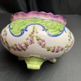 Sèvres, 20th century porcelain tripod planter with floral decoration