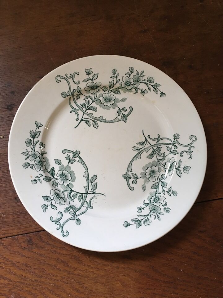 Set 7 flat plates and assorted flat faincerie Fénal Fréres "Capri" pexonne