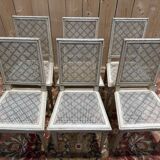 Set of 6 Louis XVI caned wood chairs with a refreshed finish.