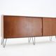1960s Upcycled Danish Mid-Century Modern Teak Sideboard on Hairpin Legs