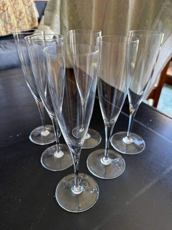 6 flutes à champagne Baccarat