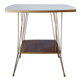 Formica and metal side table 70s
