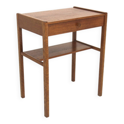 Table de chevet scandinave en acajou, Suède, 1950