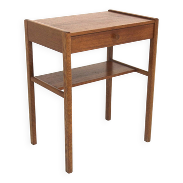 Scandinavian bedside table in mahogany, Sweden, 1950.