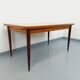 Table à manger rectangulaire style scandinave vintage des années 50 60 teck