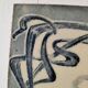 Old tile in Gien faience with Art Nouveau decoration