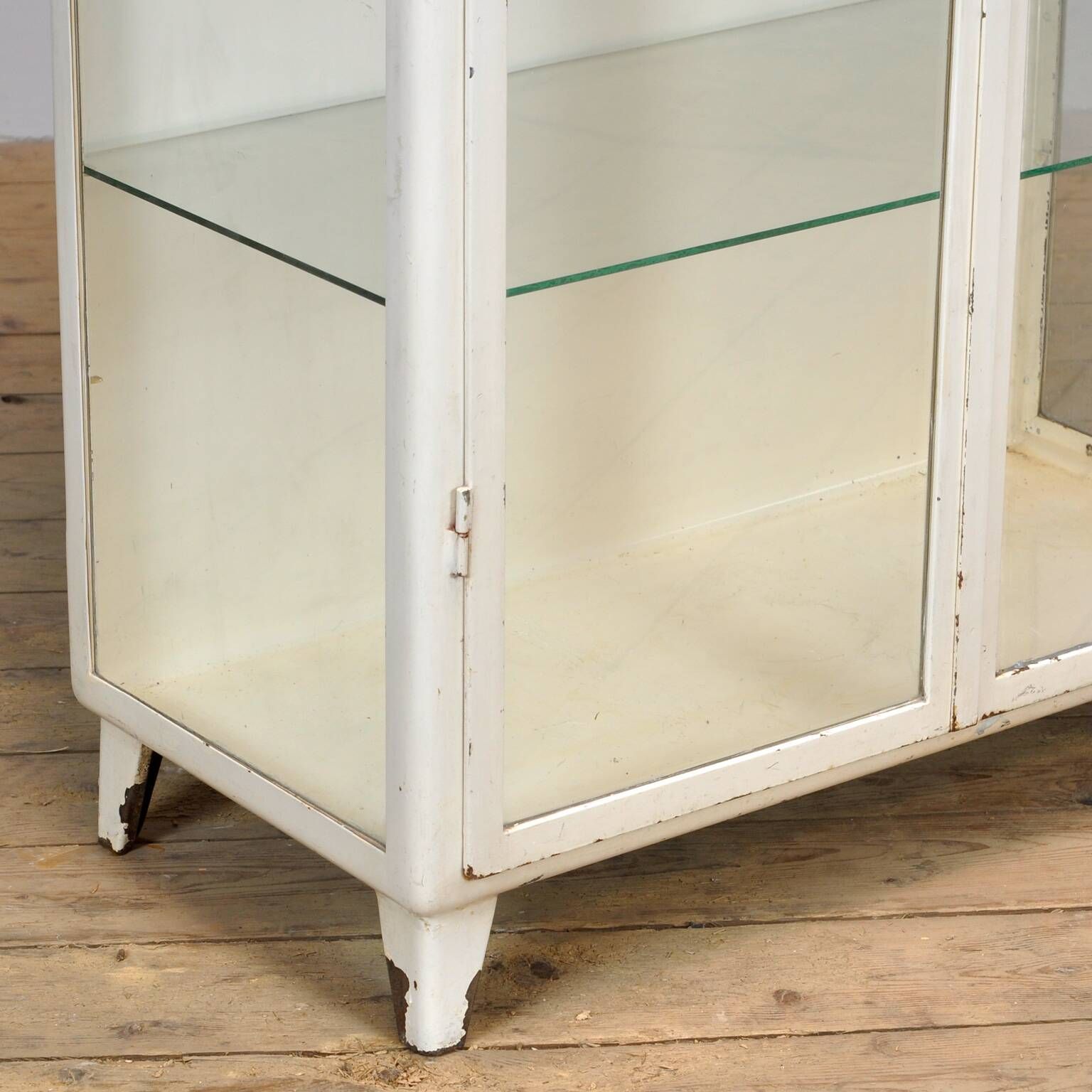 Vintage Steel And Glass Medical Cabinet, 1960s
