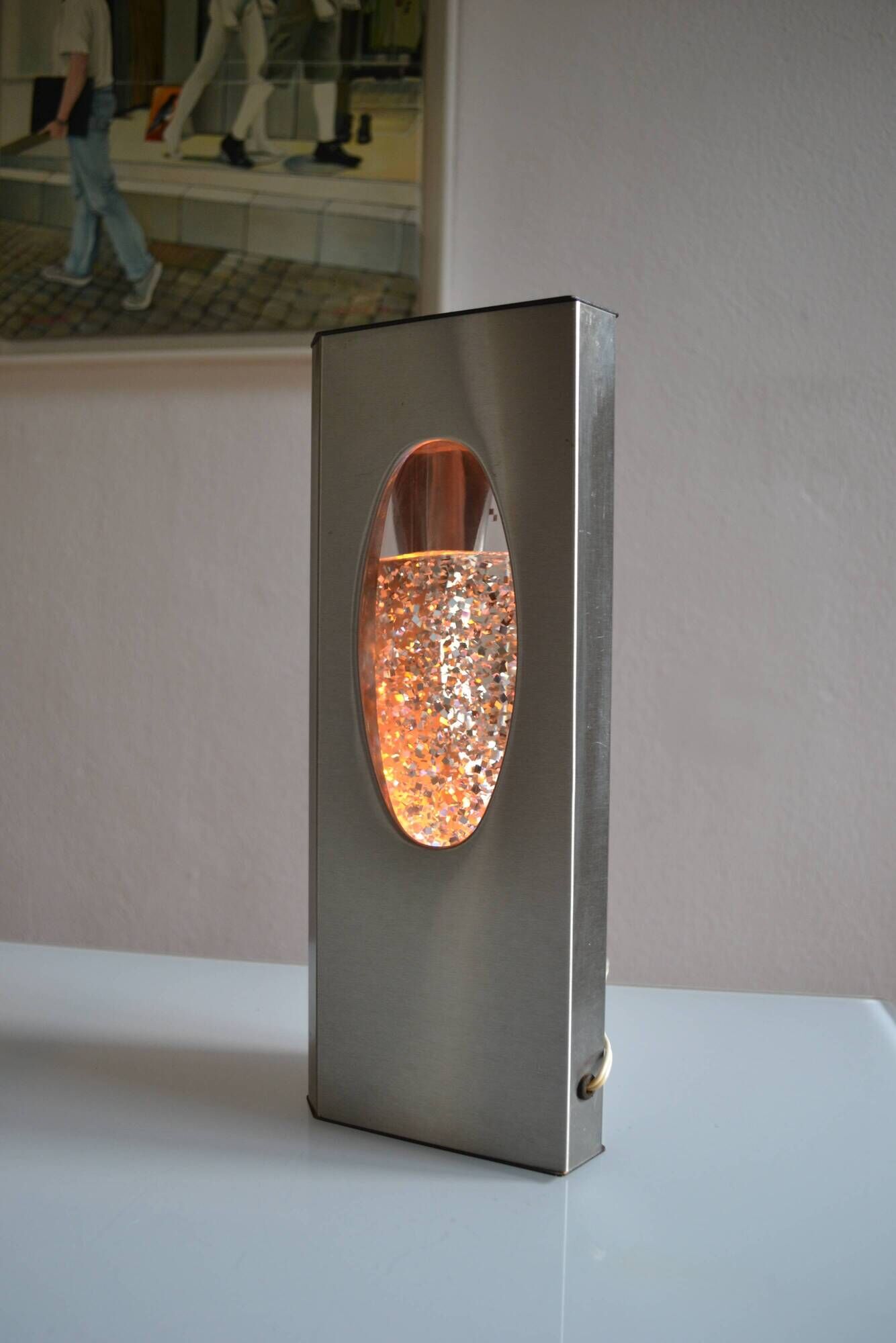 Vintage Space Age Psychedelic 70s 1970s Glitter Lamp