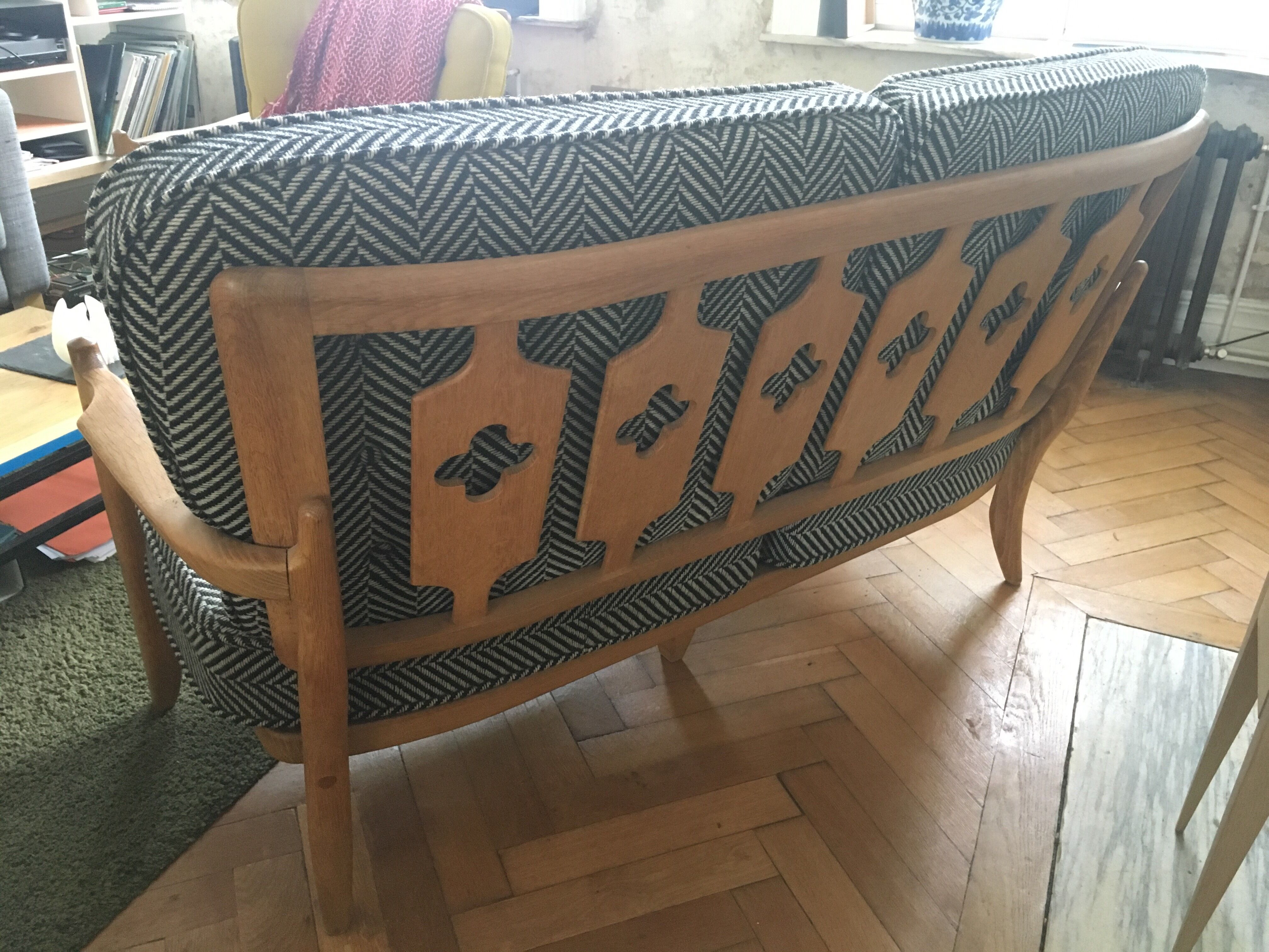 Sofa 2 seats Guillerme and Chambron 1960
