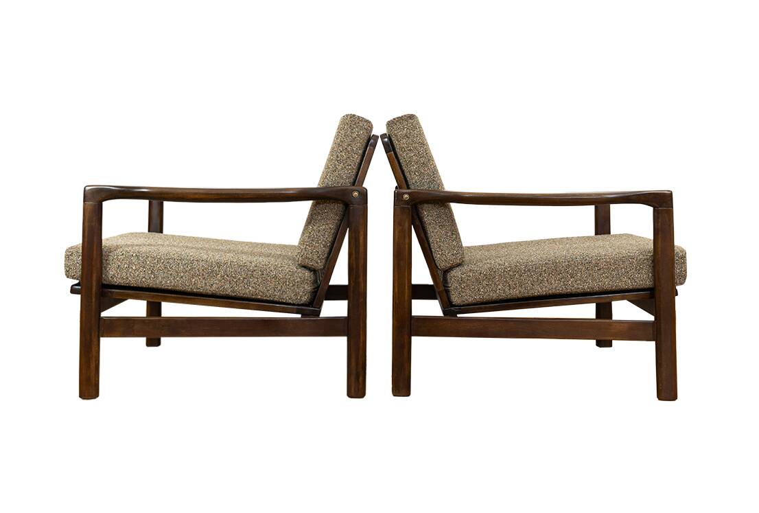 Fauteuils Mid-Century par Zenon Bączyk, années 1960, ensemble de 2