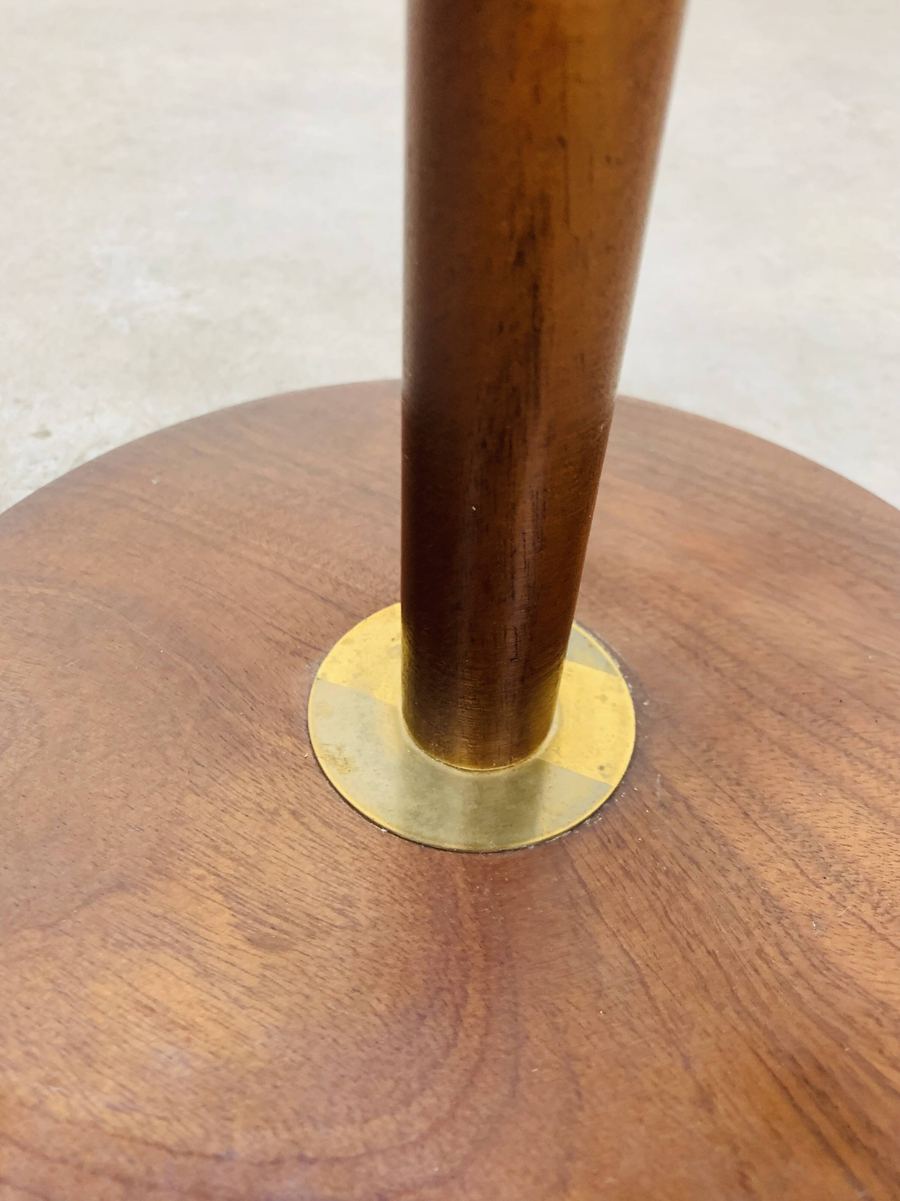 Scandinavian teak and brass floor lamp, 1960s