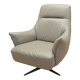 Leather swivel armchair, Italian design, 1990s, manufacture: Natuzzi