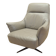 Leather swivel armchair, Italian design, 1990s, manufacture: Natuzzi