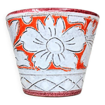 Vintage Fratellini Fanciullacci orange cache-pot
