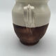 Grease pot, candied in glazed white terracotta