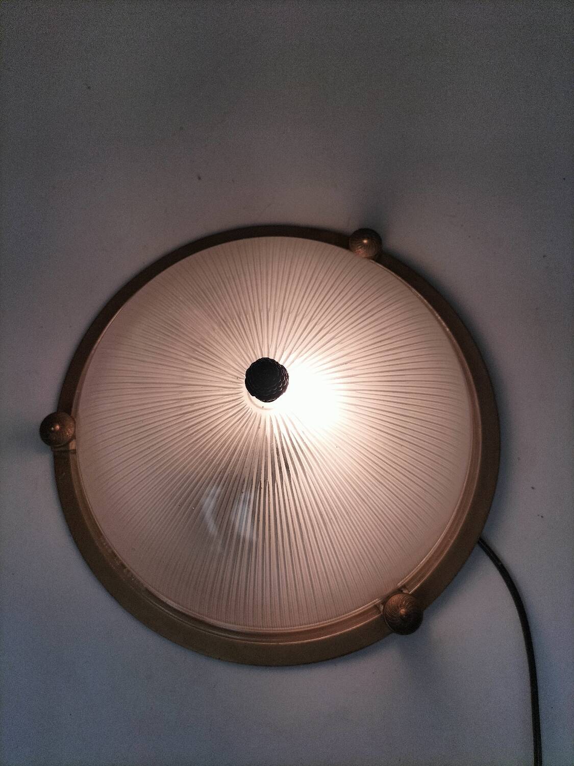 Holophane glass ceiling light