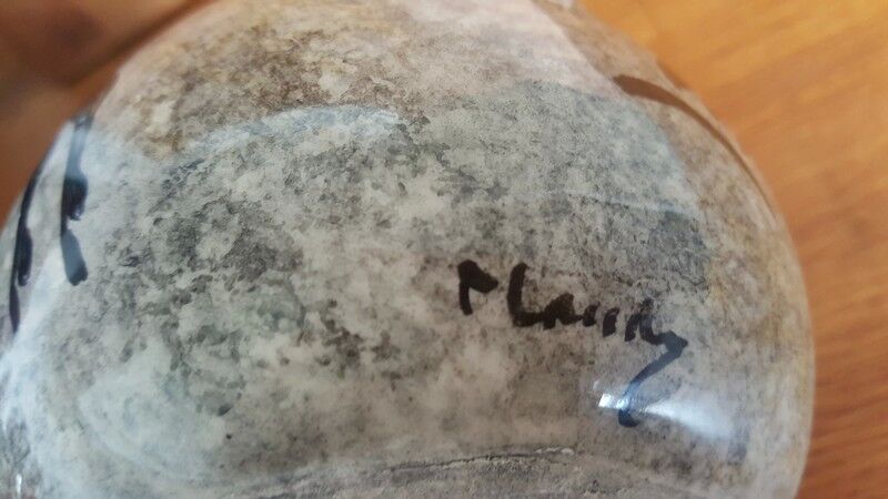 Vintage ceramic vase rock decoration