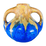 Vase Boule Gilbert Méténier bleu Gannat