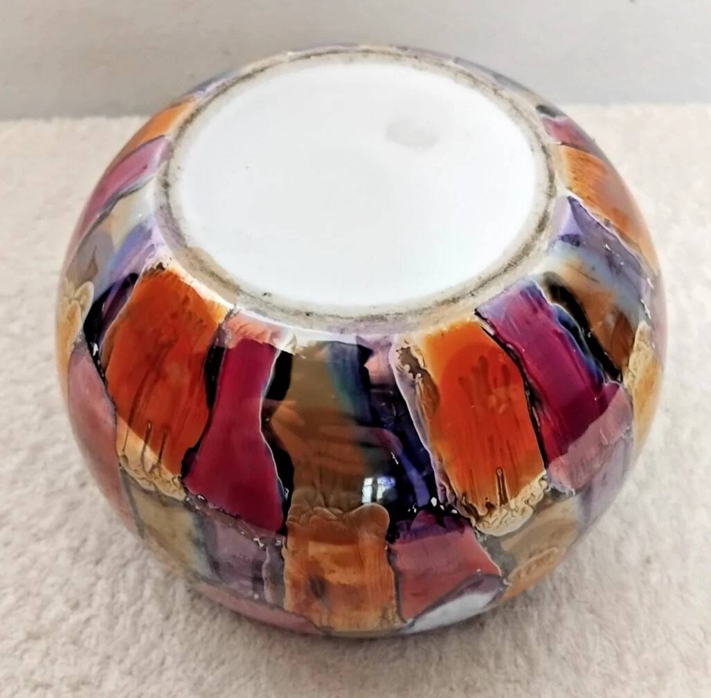 Vase - Round Pot Shape in Ceramic D: 11 cm Vintage