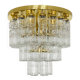Large Brass Chandelier by Glashütte Limburg