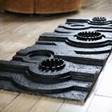 Wall sculpture, wood and black coating, late 1970s