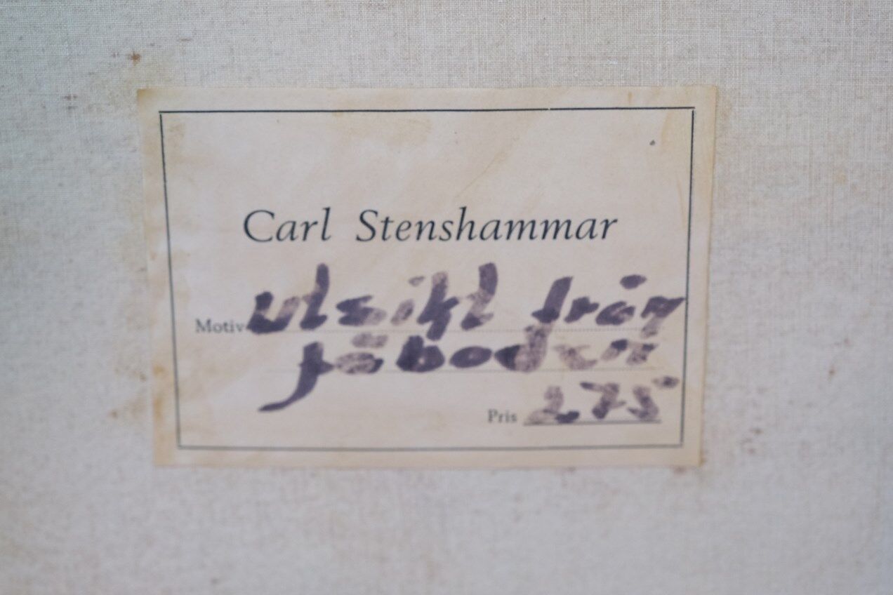 Carl Stenshammar, Swedish Landscape, 1950s, Oil on Canvas, Framed