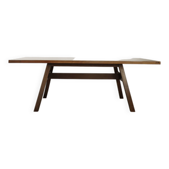 Giovanni Michelucci for Poltronova Italian midcentury walnut dining table, 1960s