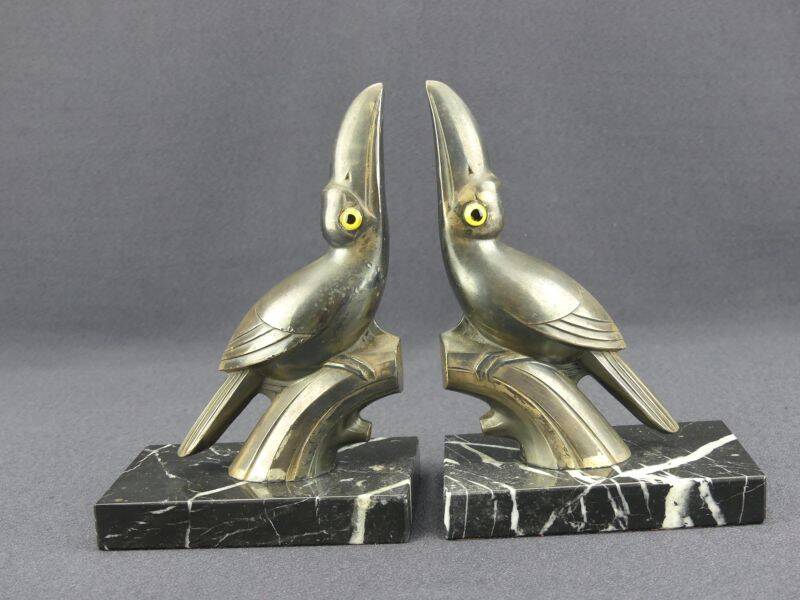 Pair of Art Deco toucan bookends