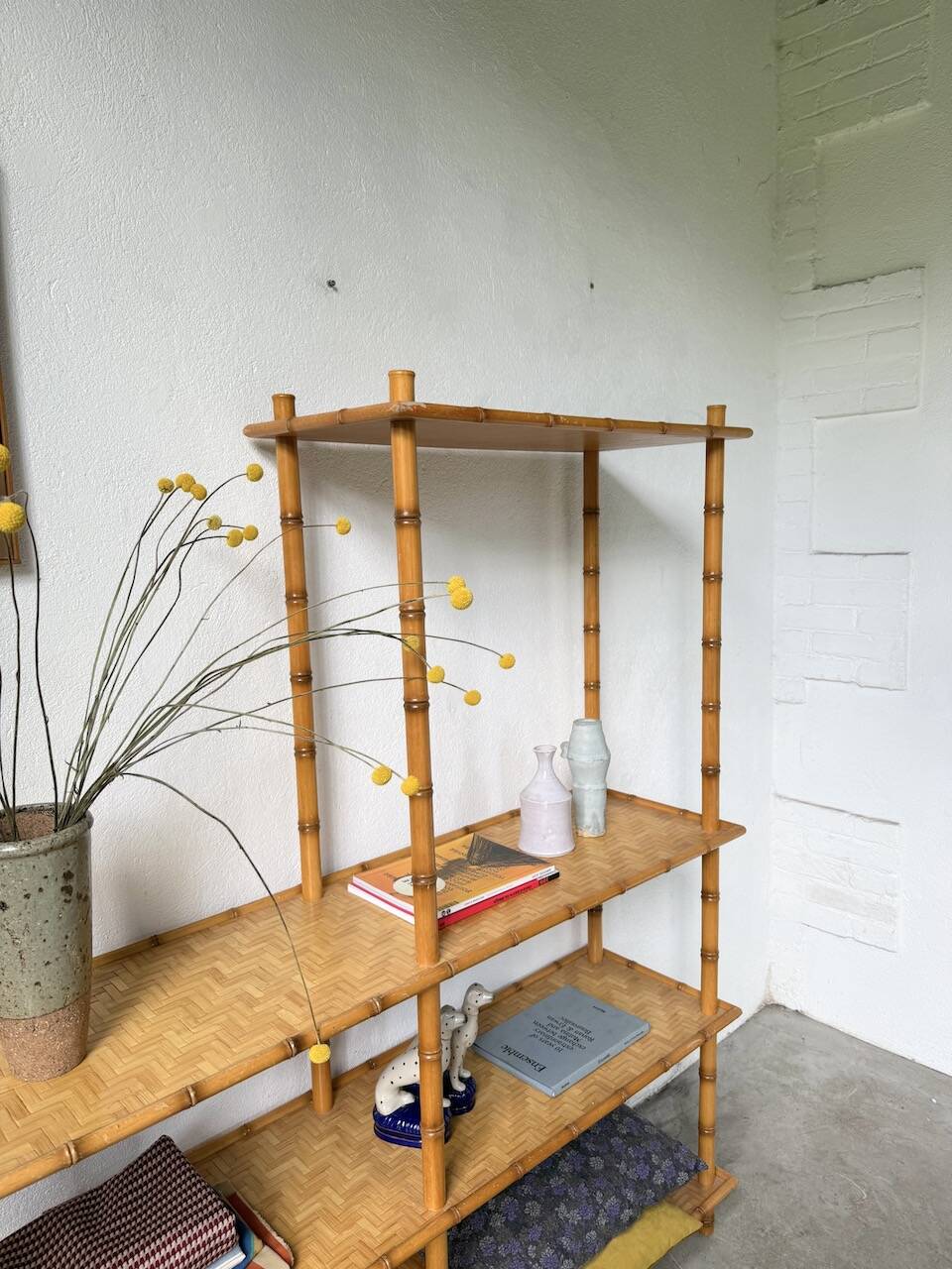 Large rattan shelf 1960