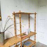 Large rattan shelf 1960