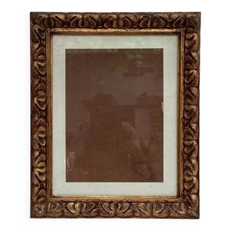 Old glazed frame gilded stucco