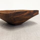 Set of 8 Scandinavian olive wood ramekins, France circa 1960.