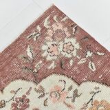 5x8 Peah Pink & Brown Floral Pattern Vintage Rug, 166x258Cm