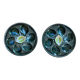 Set of 2 Saint Clément oyster plates in slip