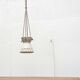 White ceramic pendant lamp in mid-century modern Danish style, 1960s.