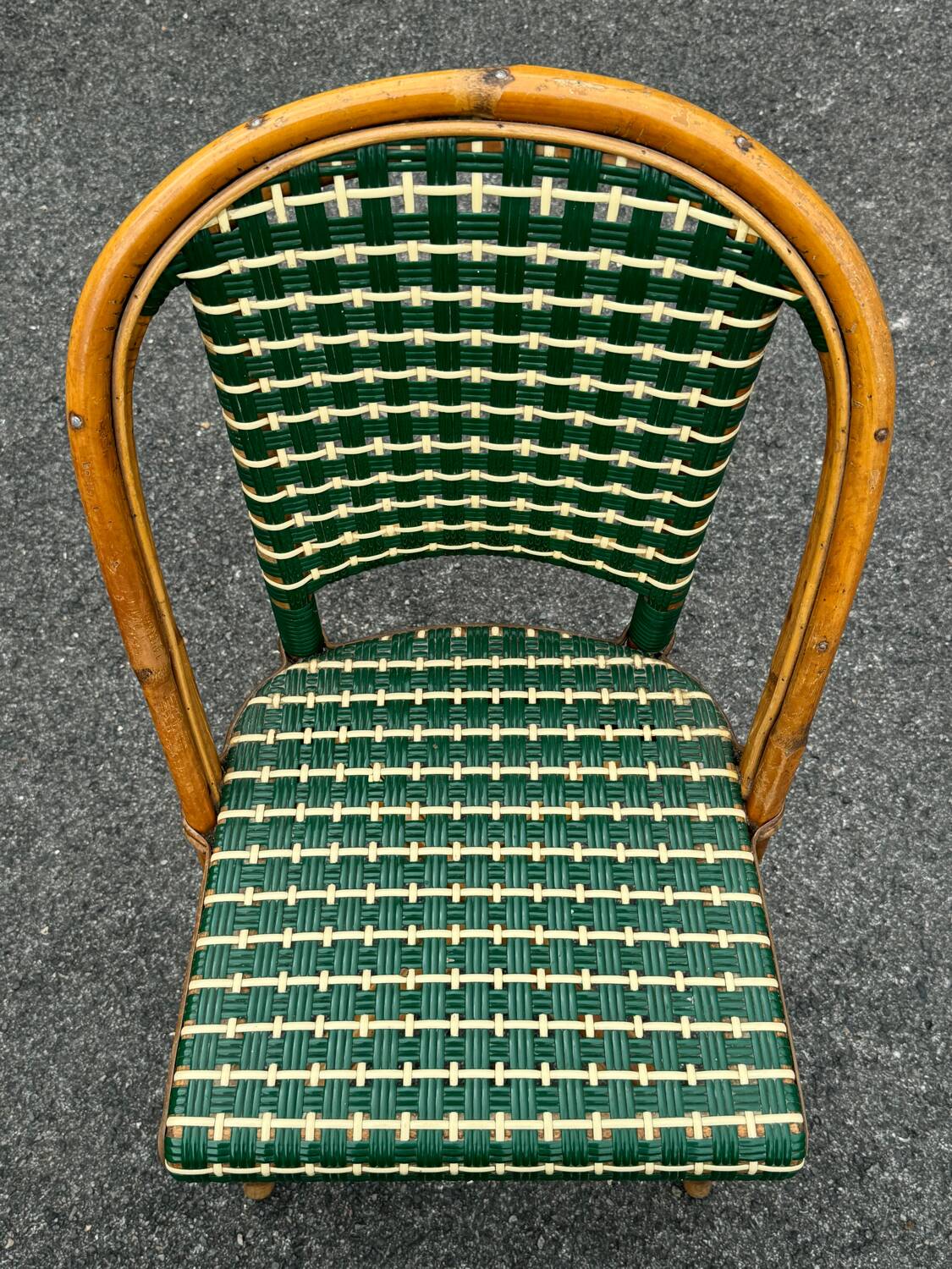 Set of 3 woven rattan bistro chairs Drucker SA
