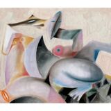 Composition cubiste de N.Boéri Véfour, France années 80